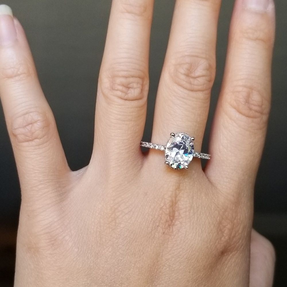 🍒3.5 CT🍒 SIMULATED DIAMOND RING - Picture 4 of 9